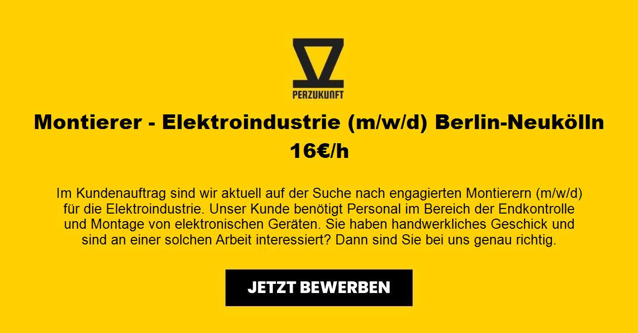 Montierer - Elektroindustrie (m/w/d) Berlin-Neukölln 17,12€/h