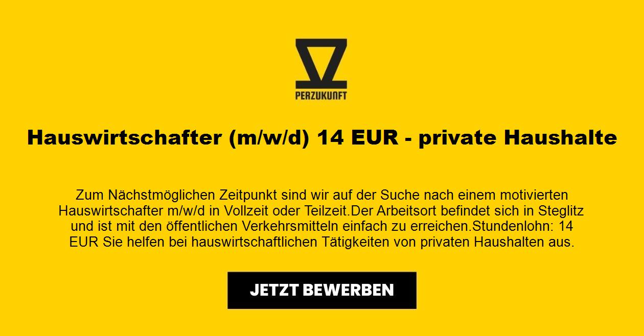 Hauswirtschafter (m/w/d) 14,97 EUR - private Haushalte