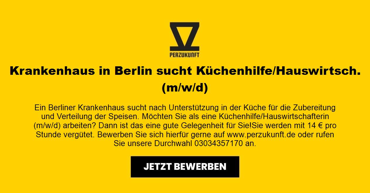 Krankenhaus in Berlin sucht Küchenhilfe/Hauswirtsch. (m/w/d)