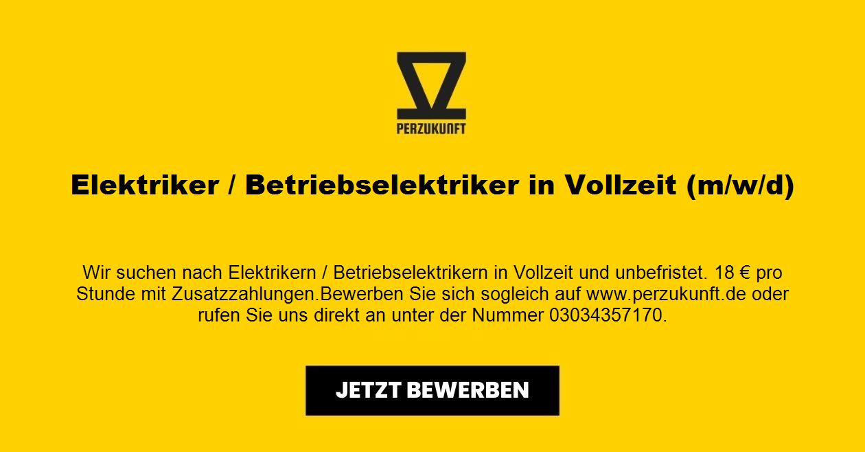 Elektriker / Betriebselektriker in Vollzeit (m/w/d)