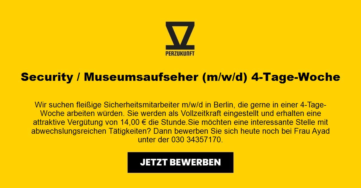 Security / Museumsaufseher (m/w/d) 4-Tage-Woche