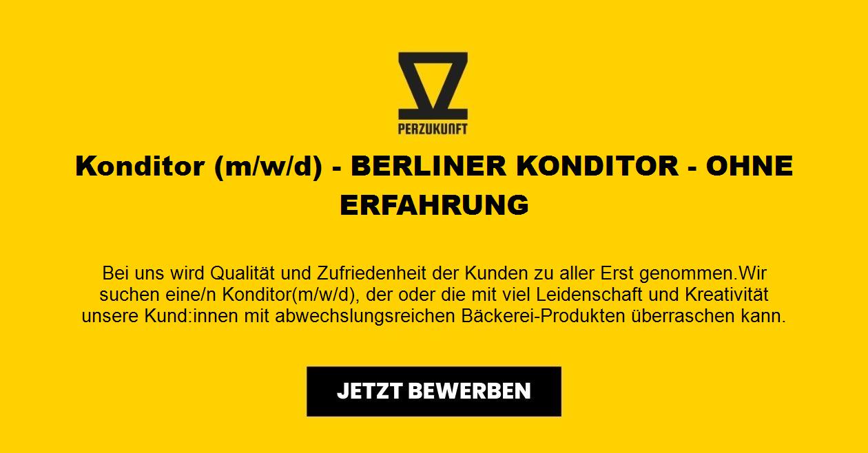 Konditor (m/w/d) - BERLINER KONDITOR - OHNE ERFAHRUNG
