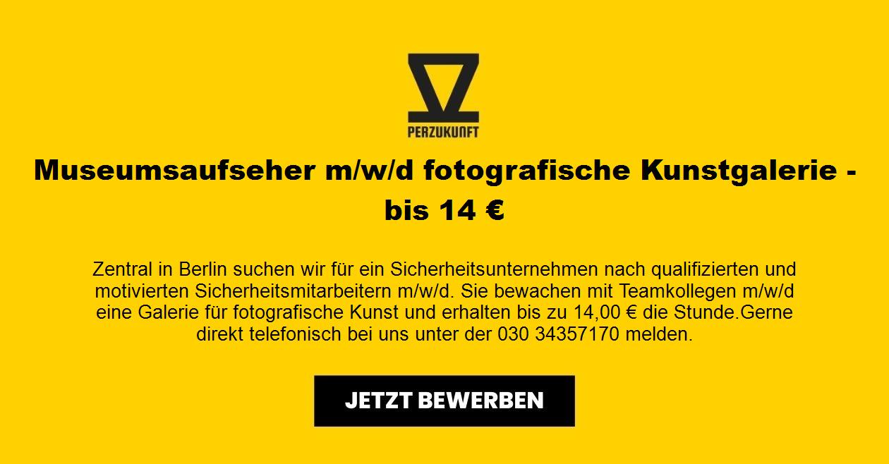 Museumsaufseher m/w/d fotografische Kunstgalerie - bis 16,01 €