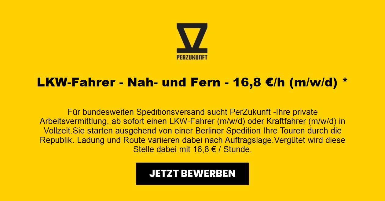 LKW-Fahrer - Nah- und Fern - 18,57 €/h (m/w/d) *