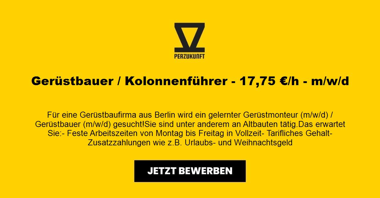 Gerüstbauer / Kolonnenführer - 18,99 €/h - m/w/d