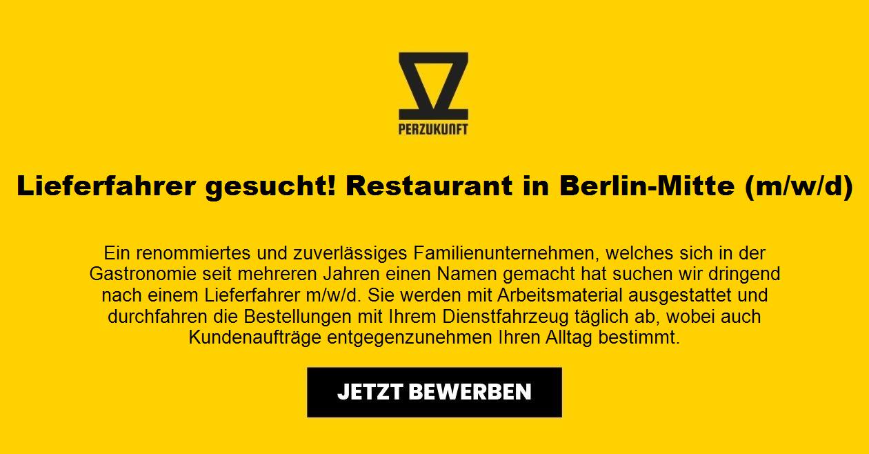 Lieferfahrer gesucht! Restaurant in Berlin-Mitte (m/w/d)