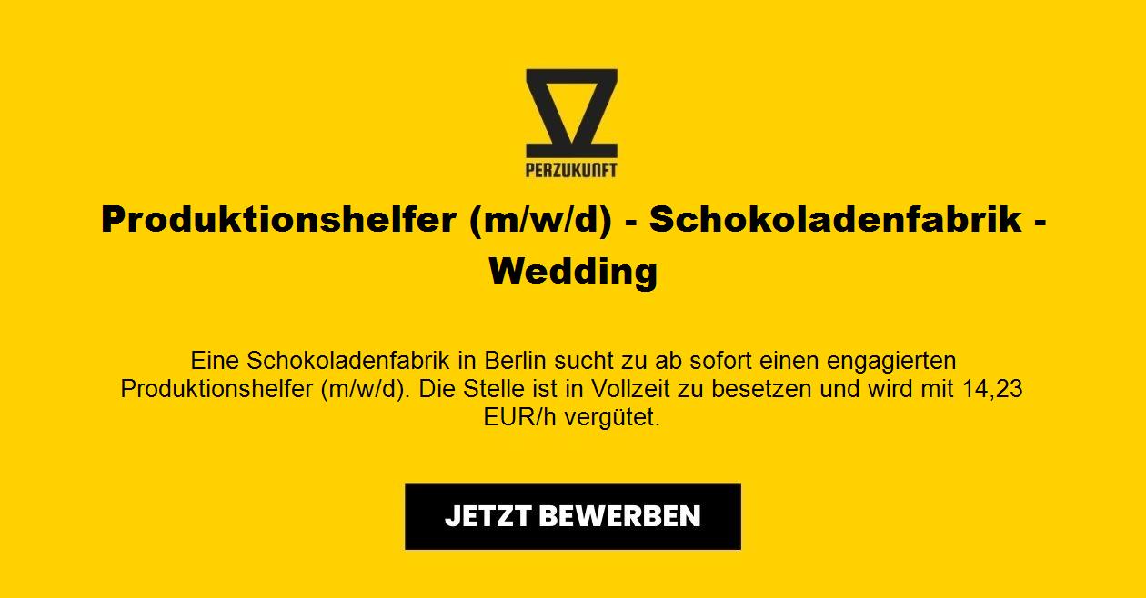 Produktionshelfer (m/w/d) - Schokoladenfabrik - Wedding