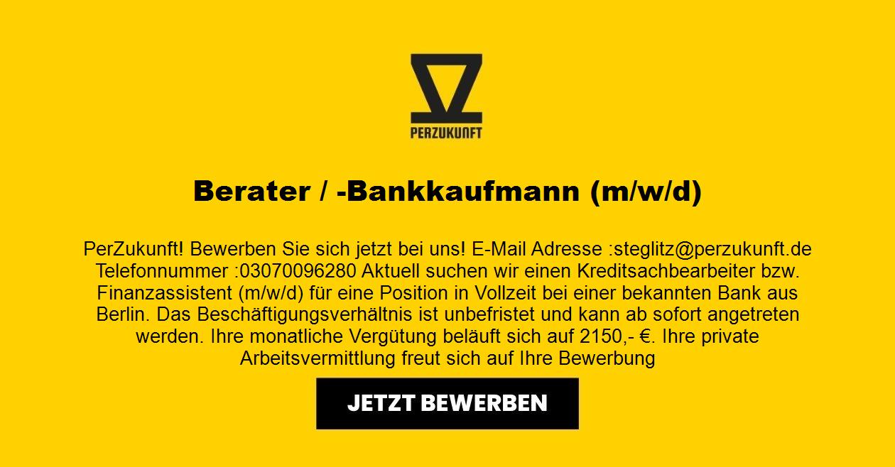 Berater / -Bankkaufmann (m/w/d)