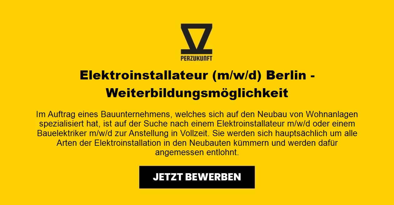 Elektroinstallateur (m/w/d) Berlin - Weiterbildungsmöglichkeit