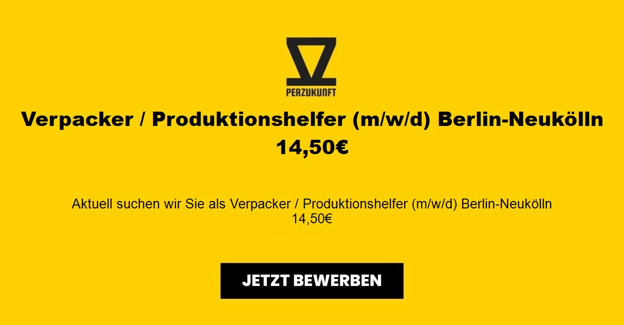 Verpacker / Produktionshelfer (m/w/d) Berlin-Neukölln 15,51€