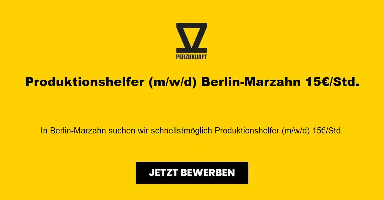 Produktionshelfer (m/w/d) Berlin-Marzahn 15€/Std.