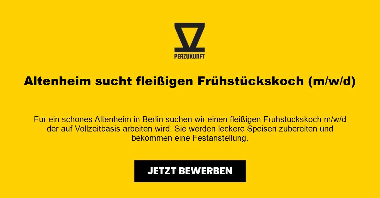Altenheim sucht fleißigen Frühstückskoch (m/w/d)