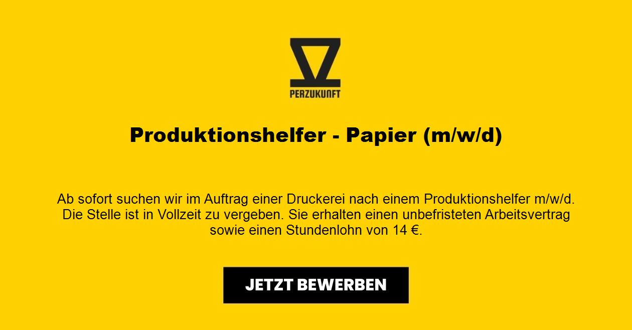 Produktionshelfer - Papier (m/w/d)