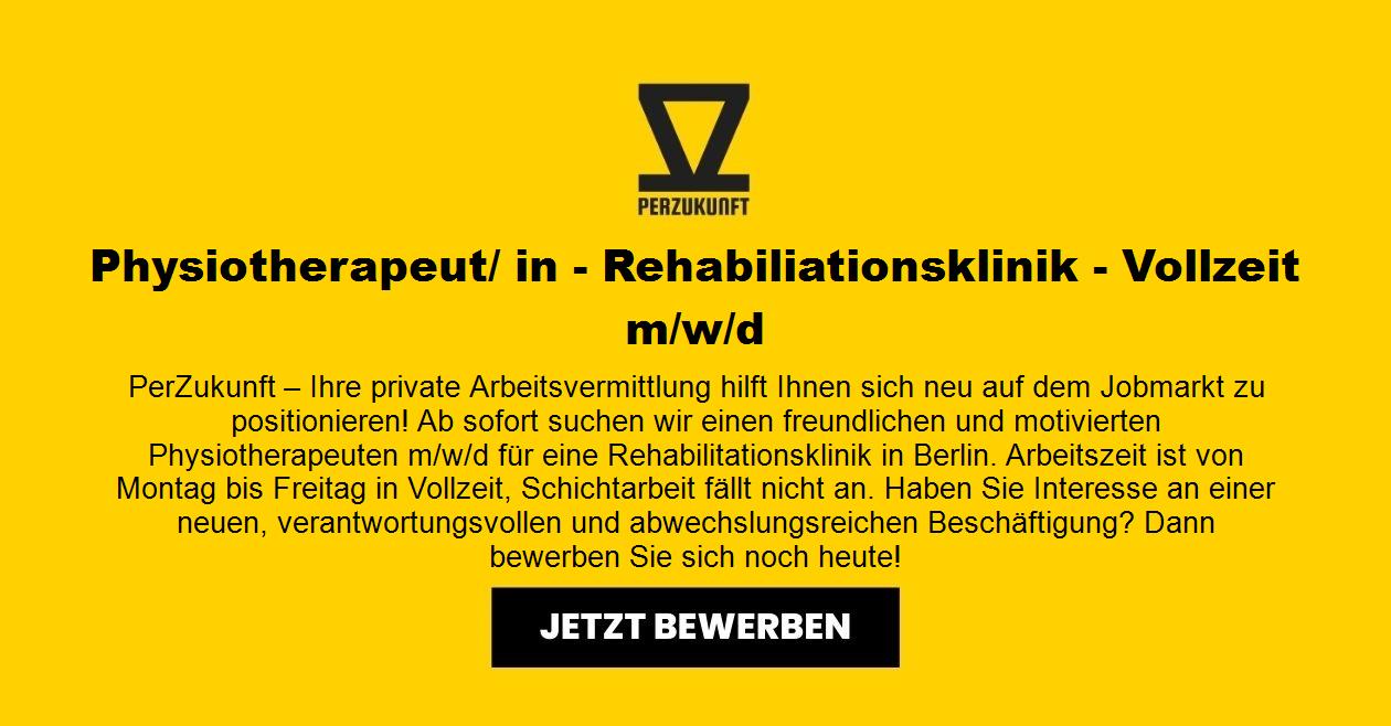 Physiotherapeut/ in - Rehabiliationsklinik - Vollzeit m/w/d