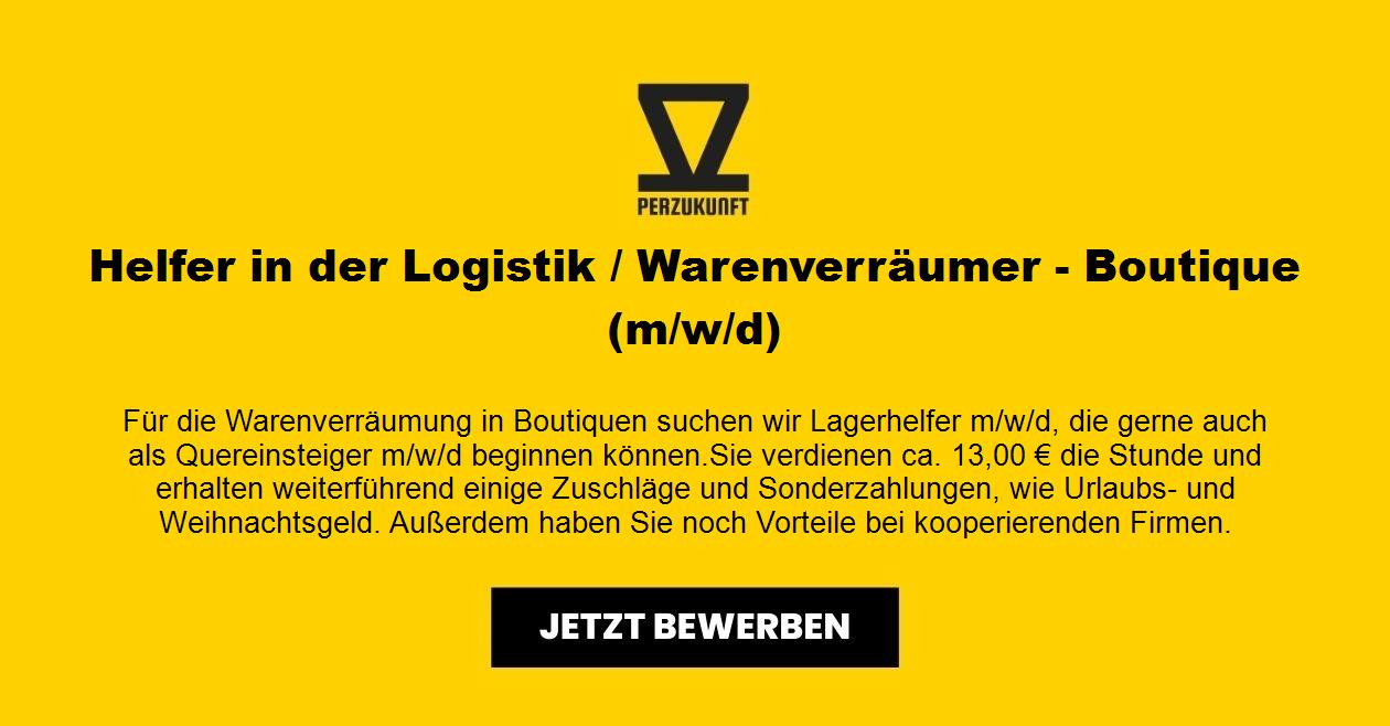 Helfer in der Logistik / Warenverräumer - Boutique (m/w/d)