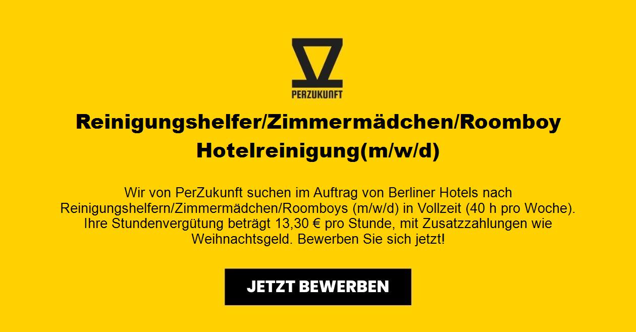 Reinigungshelfer/Zimmermädchen/Roomboy Hotelreinigung(m/w/d)