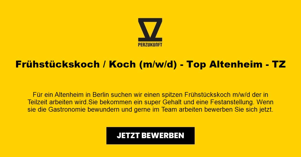 Frühstückskoch / Koch (m/w/d) - Top Altenheim - TZ