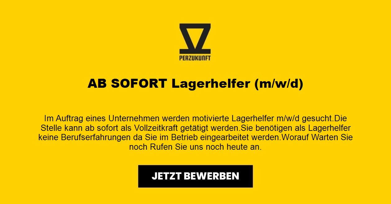 AB SOFORT Lagerhelfer (m/w/d)
