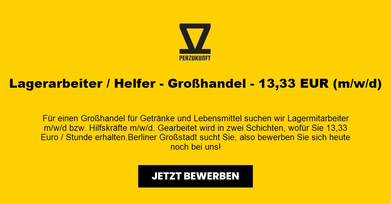 Lagerarbeiter / Helfer - Großhandel - 14,75 EUR (m/w/d)