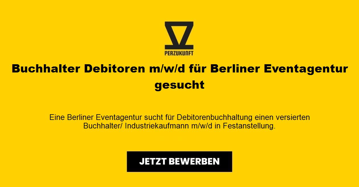 Buchhalter Debitoren m/w/d für Berliner Eventagentur gesucht