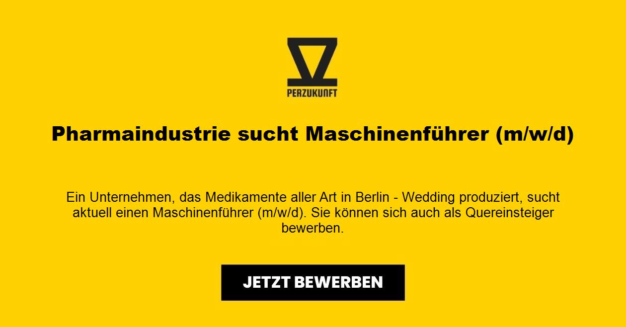 Pharmaindustrie sucht Maschinenführer (m/w/d)