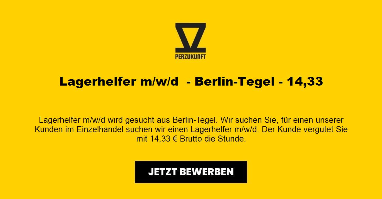 Lagerhelfer m/w/d  - Berlin-Tegel - 14,33