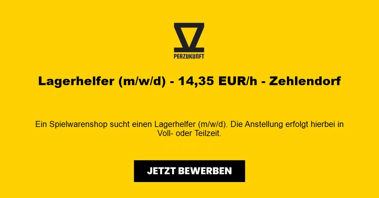 Lagerhelfer (m/w/d) - 14,35 EUR/h - Zehlendorf