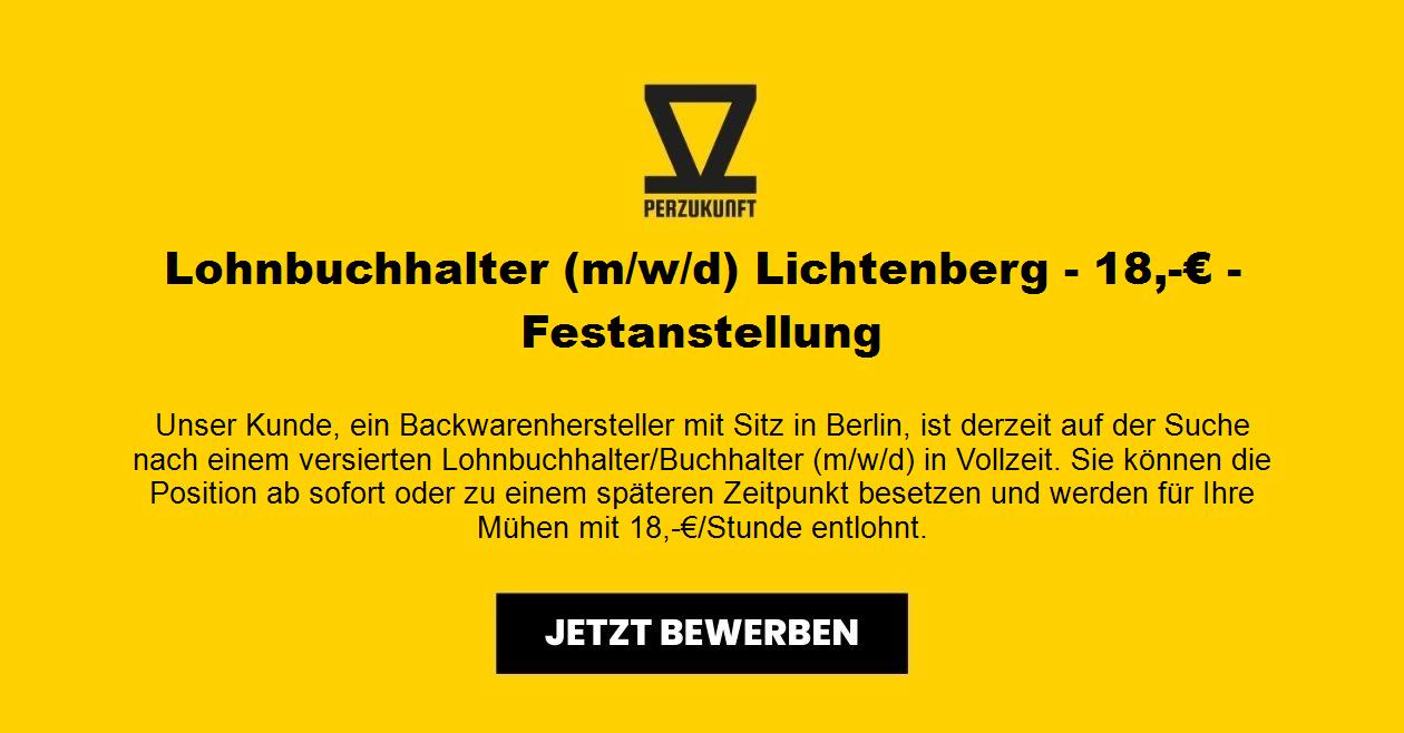 Lohnbuchhalter (m/w/d) Lichtenberg - 19,92-€ - Festanstellung