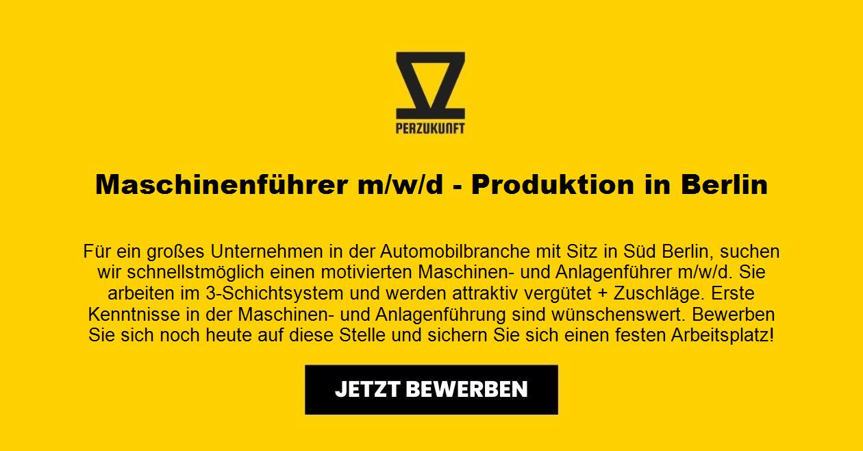 Maschinenführer m/w/d - Produktion in Berlin