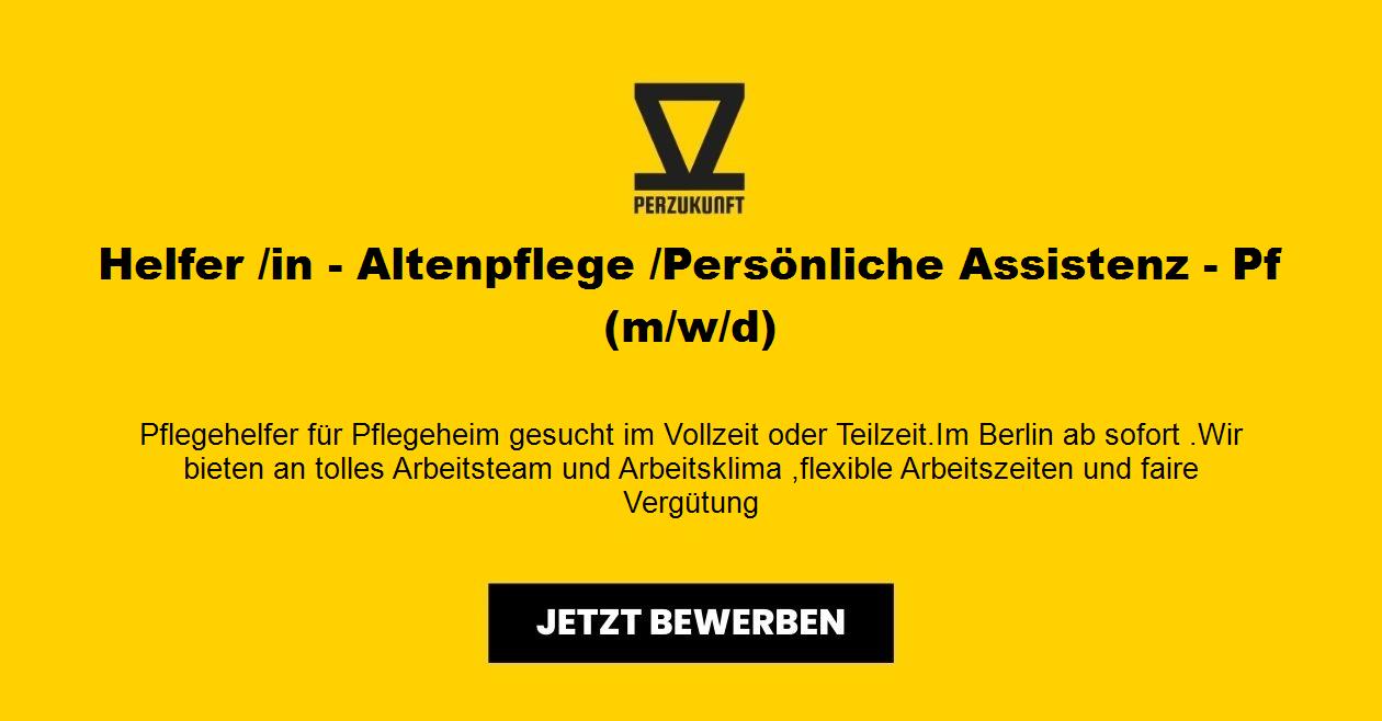 Helfer /in - Altenpflege /Persönliche Assistenz - Pf (m/w/d)