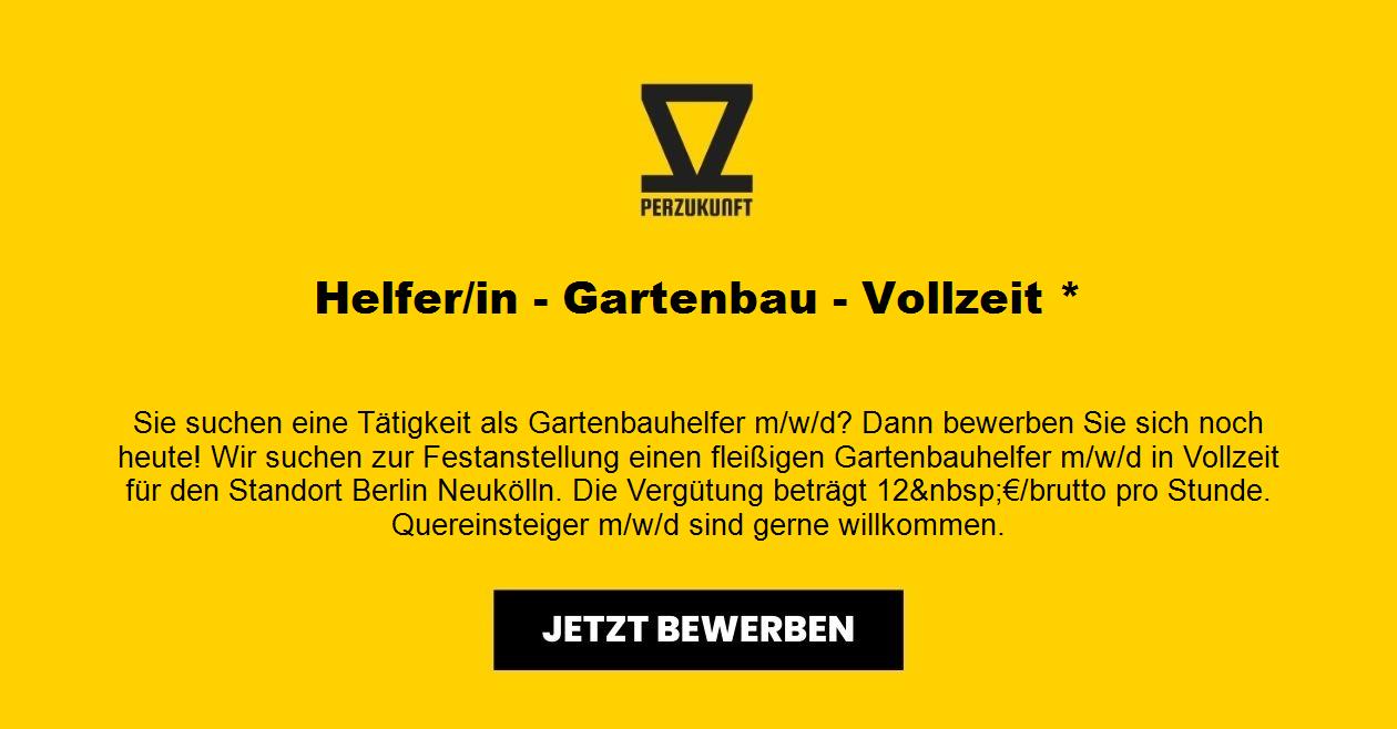 Helfer/in - Gartenbau - Vollzeit *