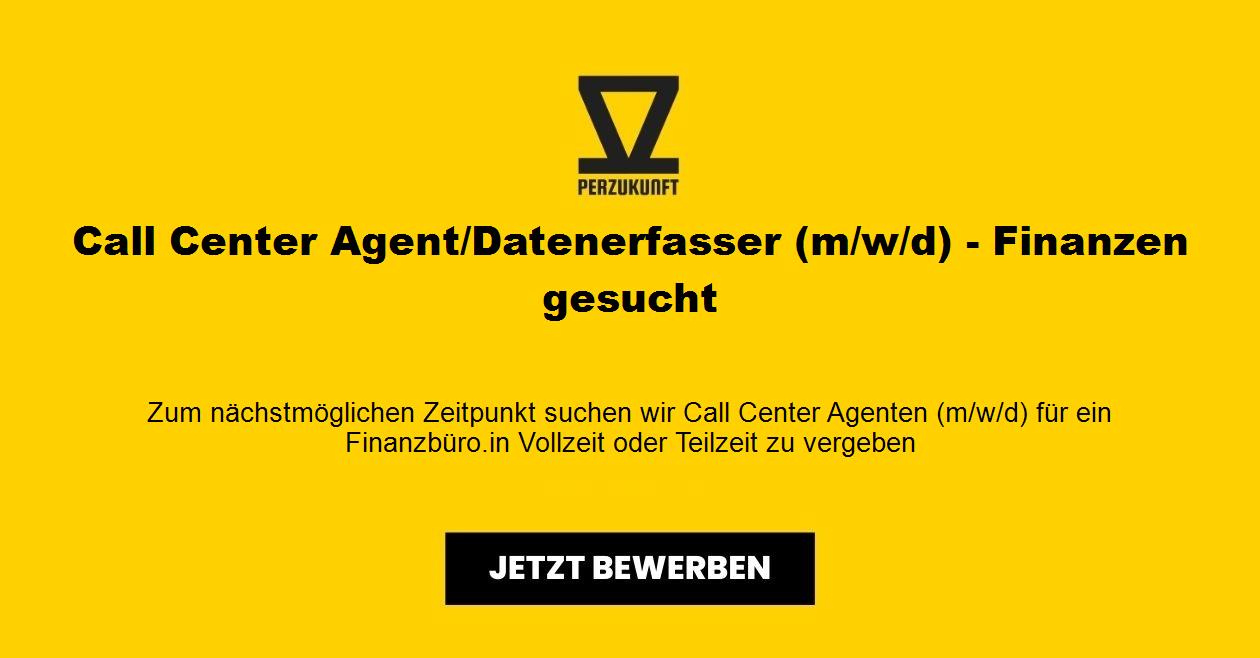Call Center Agent/Datenerfasser (m/w/d) - Finanzen gesucht