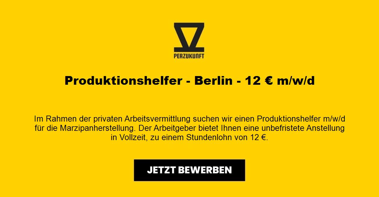 Produktionshelfer - Berlin - 12,83 € m/w/d