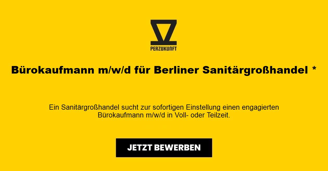 Bürokaufmann m/w/d für Berliner Sanitärgroßhandel *