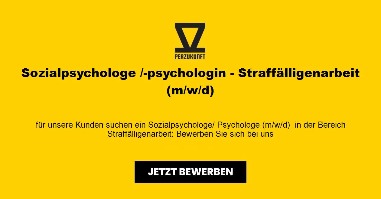 Sozialpsychologe /-psychologin - Straffälligenarbeit (m/w/d)