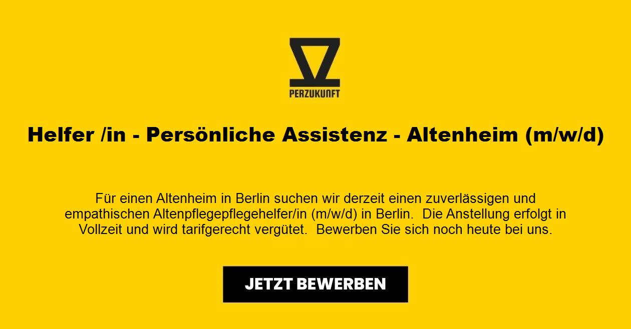 Helfer /in - Persönliche Assistenz - Altenheim (m/w/d)