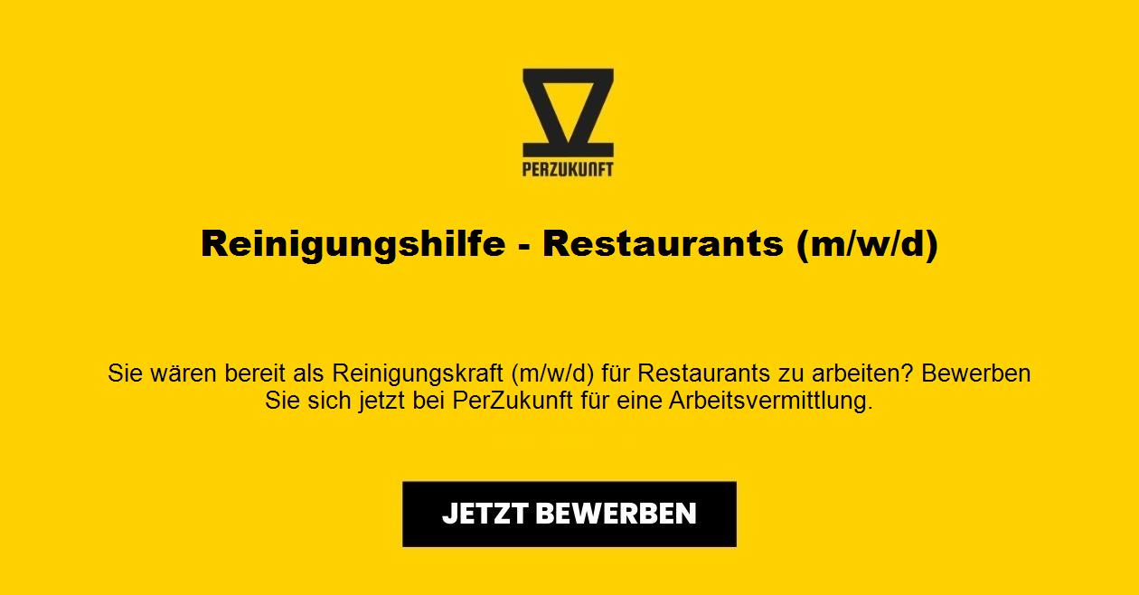 Reinigungshilfe - Restaurants (m/w/d)