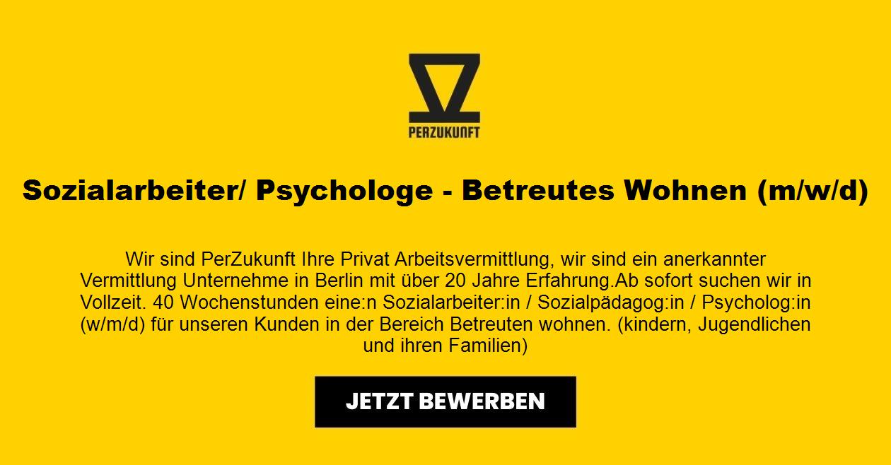 Sozialarbeiter/ Psychologe - Betreutes Wohnen (m/w/d)