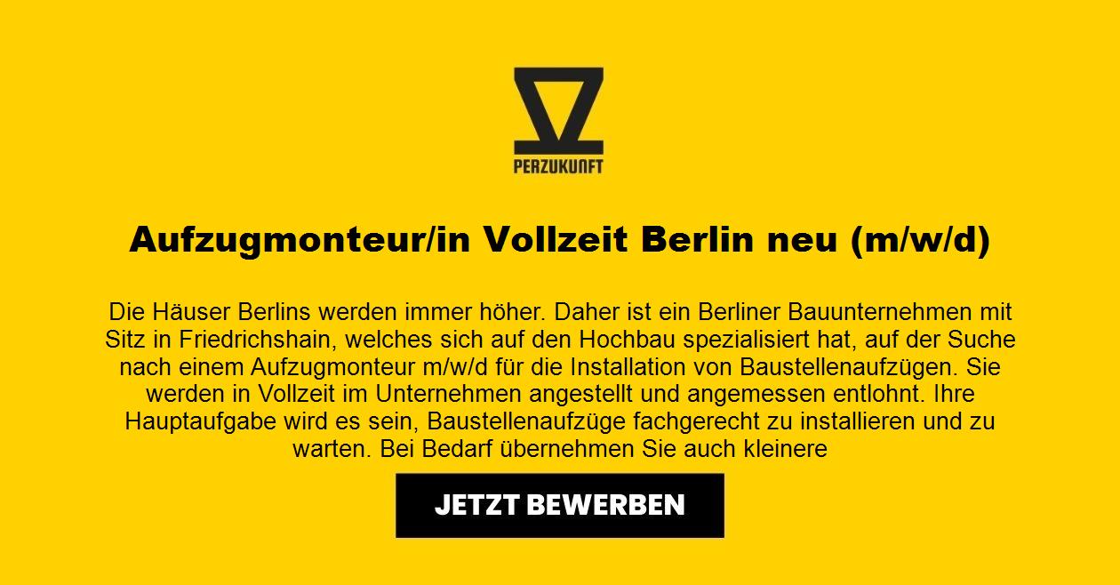 Aufzugmonteur/in Vollzeit Berlin neu (m/w/d)
