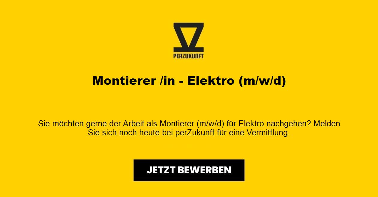 Montierer /in - Elektro (m/w/d)