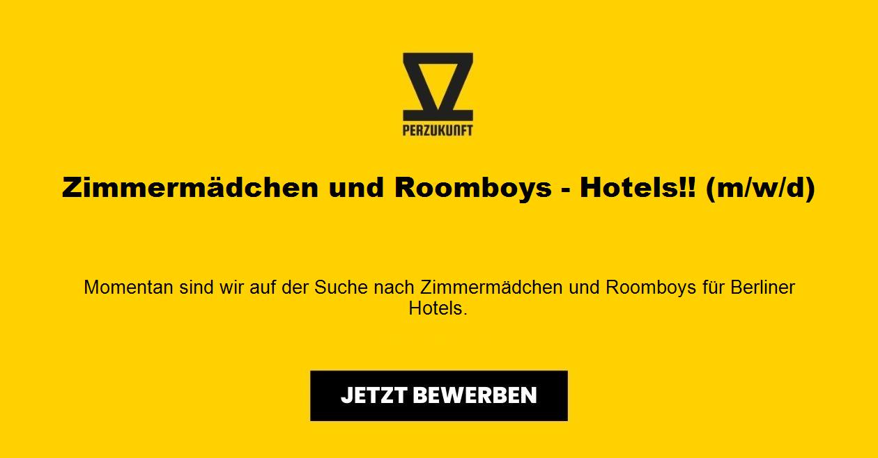 Zimmermädchen und Roomboys - Hotels!! (m/w/d)