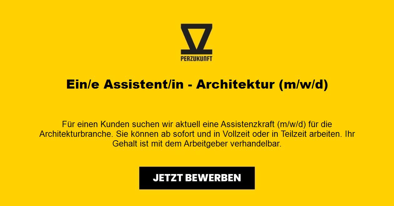 Ein/e Assistent/in - Architektur (m/w/d)
