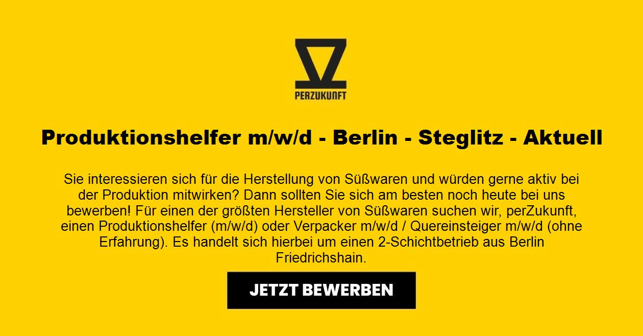 Produktionshelfer m/w/d - Berlin - Steglitz - Aktuell