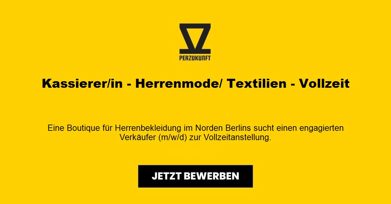 Kassierer/in - Herrenmode/ Textilien - Vollzeit