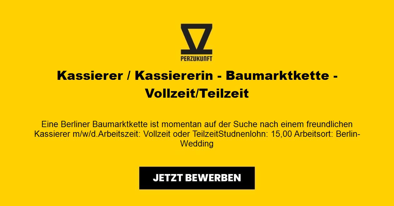 Kassierer / Kassiererin - Baumarktkette - Vollzeit/Teilzeit
