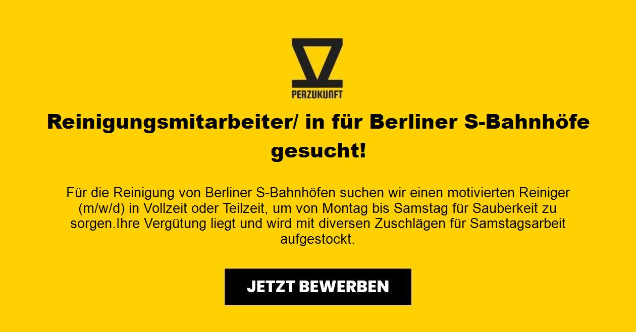 Reinigungsmitarbeiter/ in für Berliner S-Bahnhöfe gesucht!