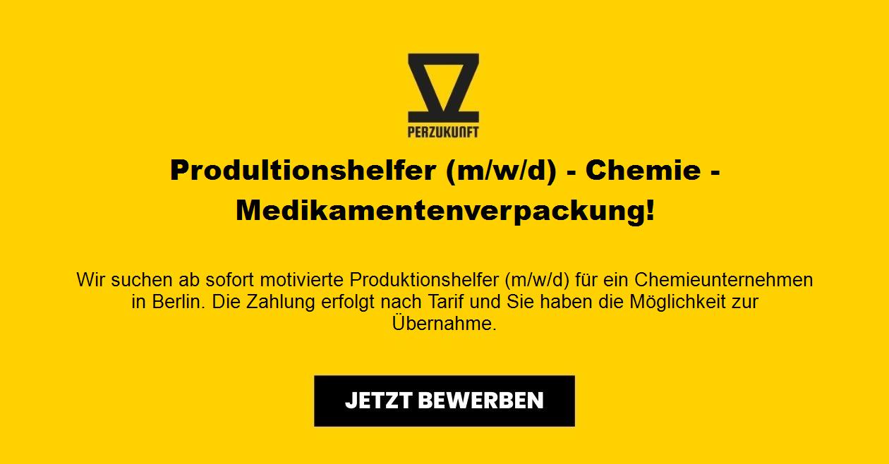 Produltionshelfer (m/w/d) - Chemie - Medikamentenverpackung!