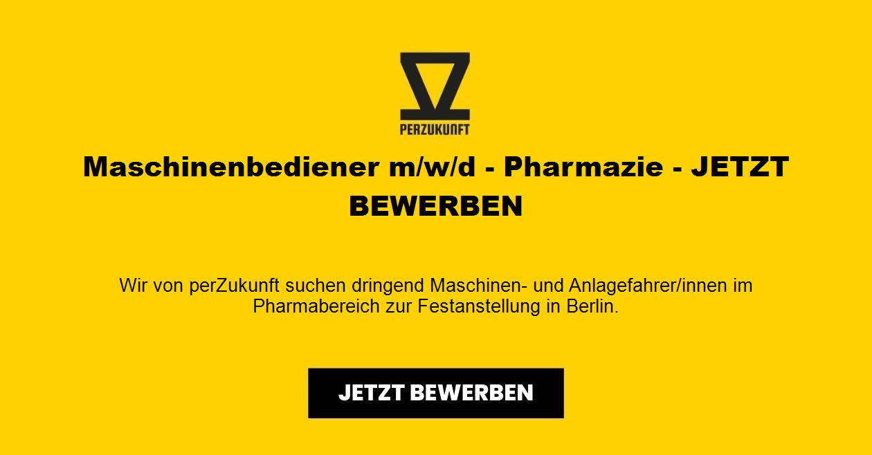Maschinenbediener m/w/d - Pharmazie - JETZT BEWERBEN