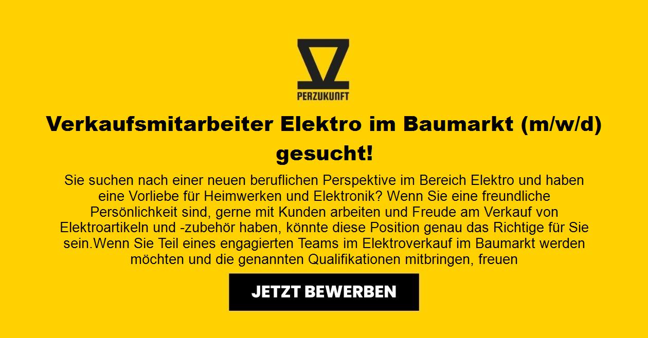 Verkaufsmitarbeiter Elektro im Baumarkt (m/w/d) gesucht!