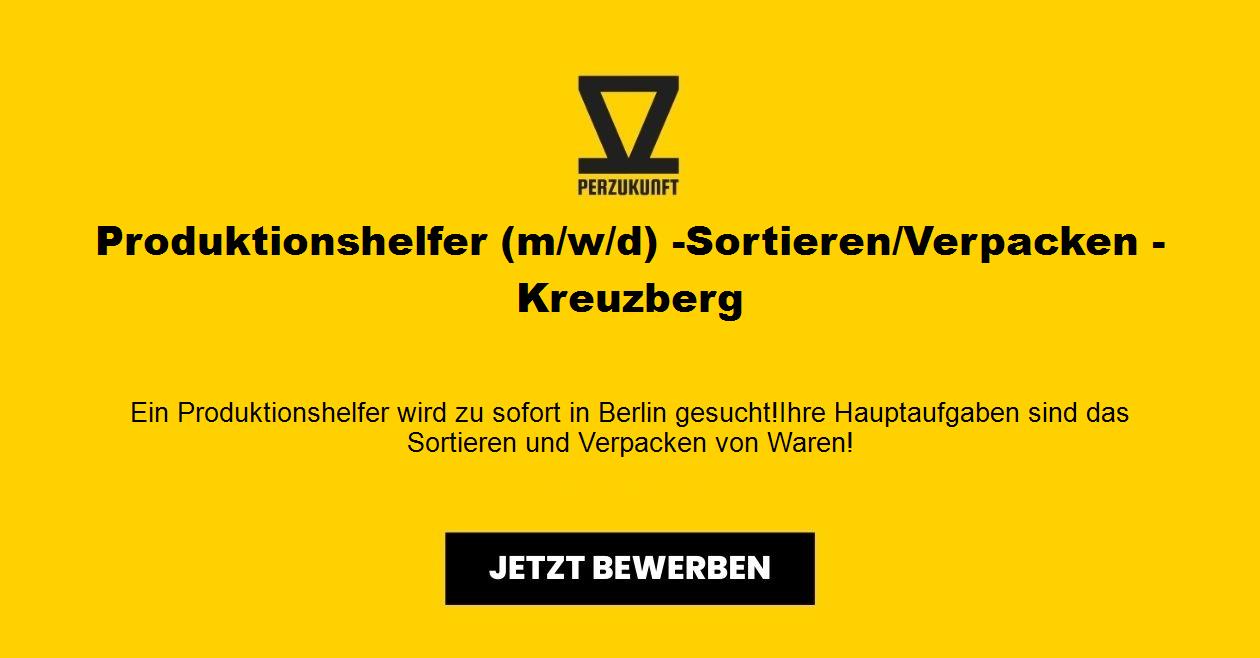 Produktionshelfer (m/w/d) -Sortieren/Verpacken - Kreuzberg